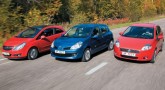   . Fiat Grande Punto, Opel Corsa  Renault Clio